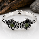 Silver Plated Shamrock Torc Bangle