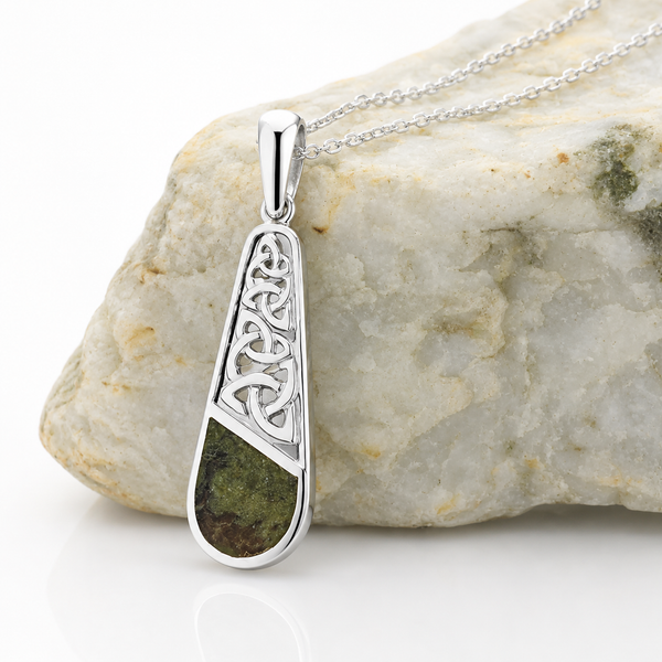 Sterling Silver Trinity Long Pendant Necklace