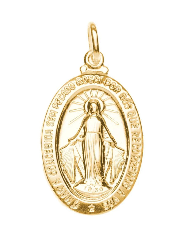 Medalla Milagrosa de 22 mm de 9 quilates