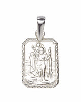 Medalla rectangular mediana de San Cristóbal
