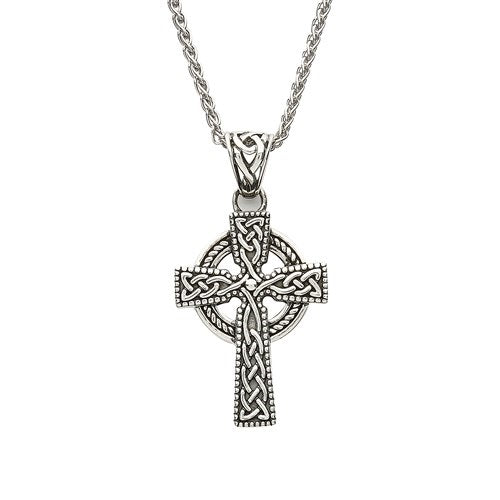 Collar con Cruz de Plata Oxidada