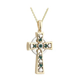 white gold celtic cross