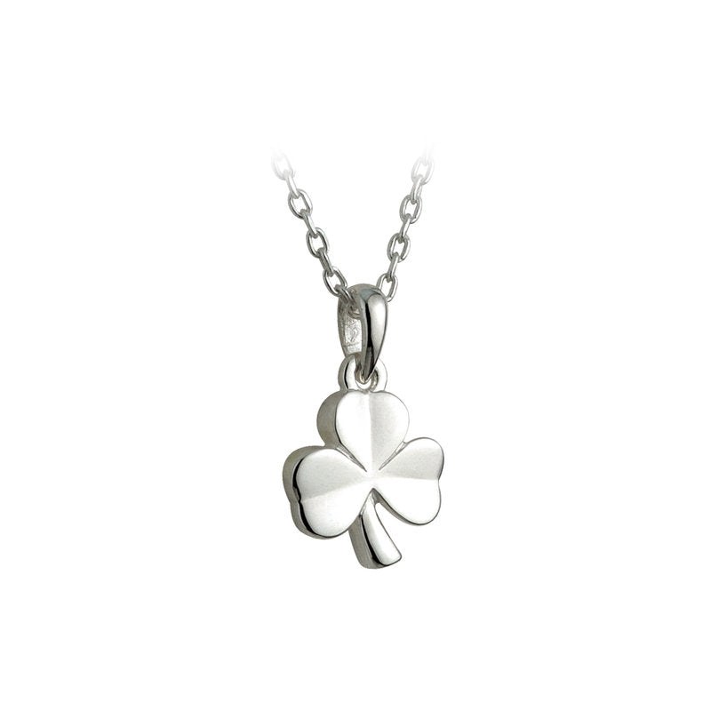Collar con colgante de trébol para niños de plata