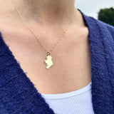 Gold Ireland Map Necklace