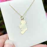 Gold Ireland Map Necklace