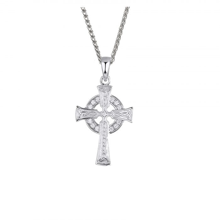 Celtic High Cross with Cubic Zirconia