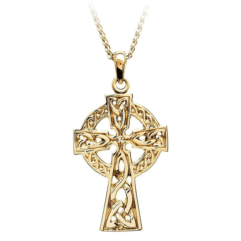 Luxury Very Large Solid Gold Celtic Cross
