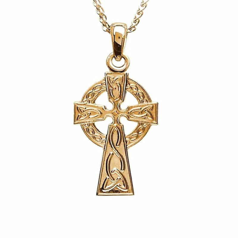 Yellow Gold Celtic Cross Necklace