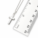 Sterling Silver Cross Brushed Centre