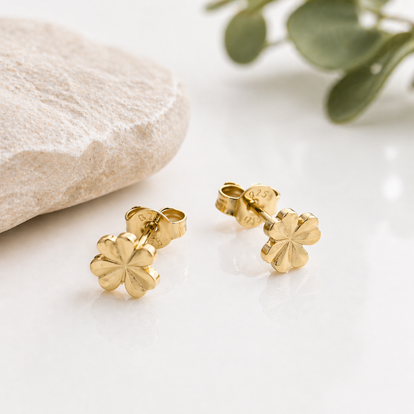 Shamrock Earrings in 9K Gold