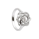 Silver Dancing Stone Ring – Trinity & Heart