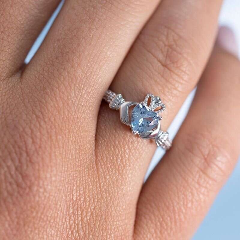december birthstone claddagh ring 3