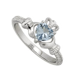 claddagh birthstone ring