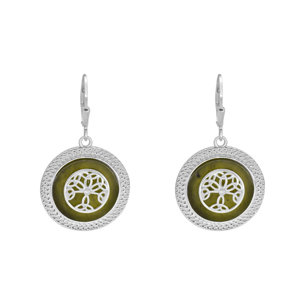 Tree Of Life Connemara Marble Earrings