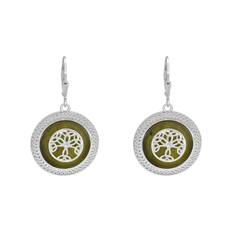 Tree Of Life Connemara Marble Earrings