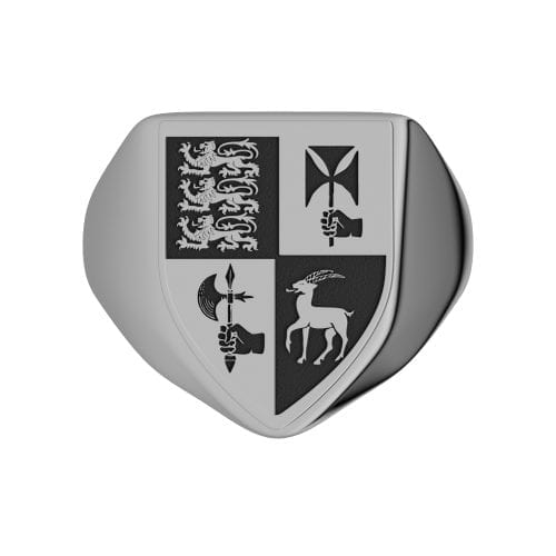 Coat of Arms Ring With Shield Design