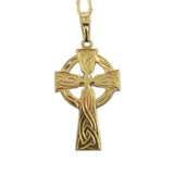10k Solid Gold Celtic Cross with Shamrock