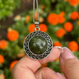 Silver Connemara Marble Necklace