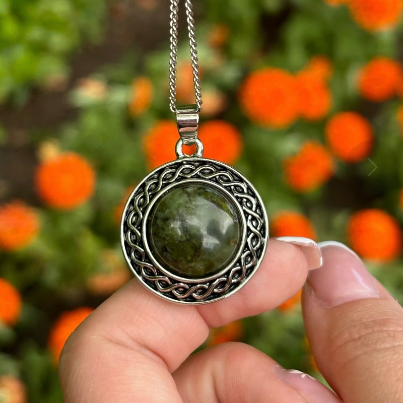 Silver Connemara Marble Necklace