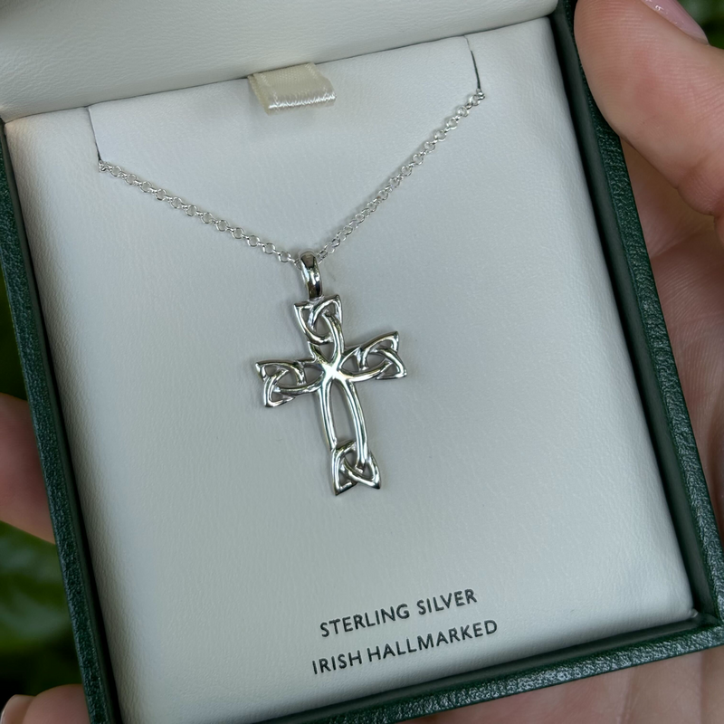 Trinity Knot Celtic Cross Necklace