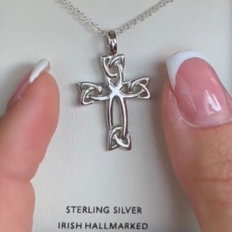 Trinity Knot Celtic Cross Necklace