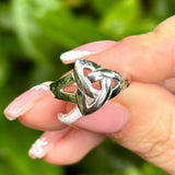 Anillo de nudo trinity de plata de ley | Anillo irlandés | Anillo celta