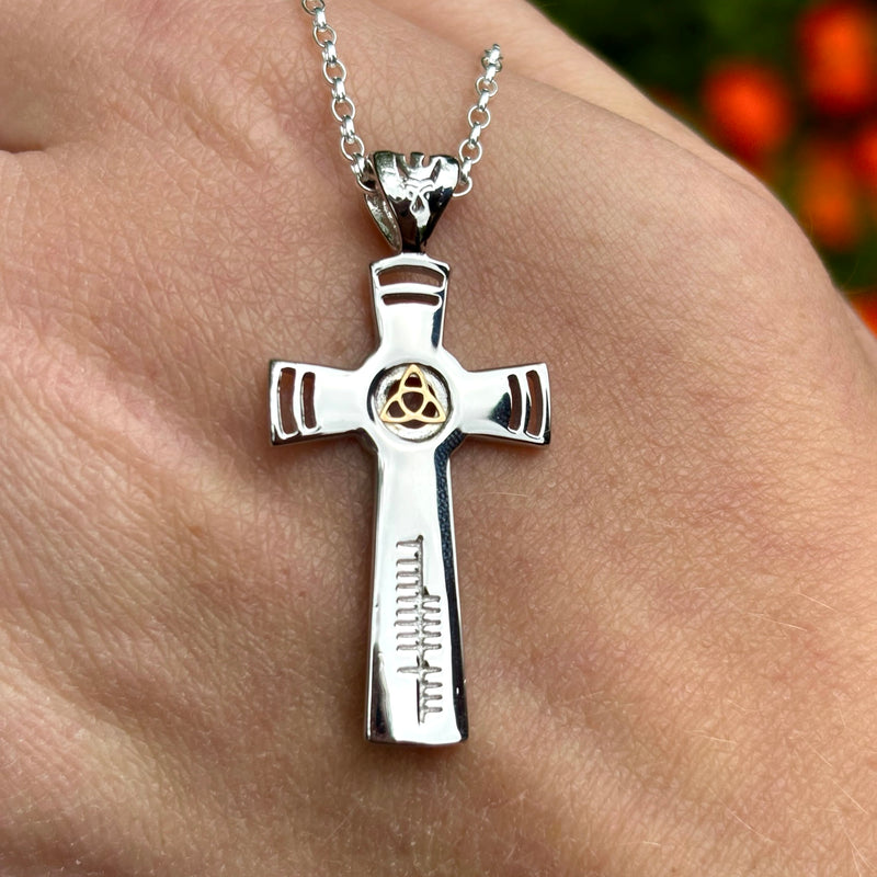 Luxury Ogham Trinity Faith Cross