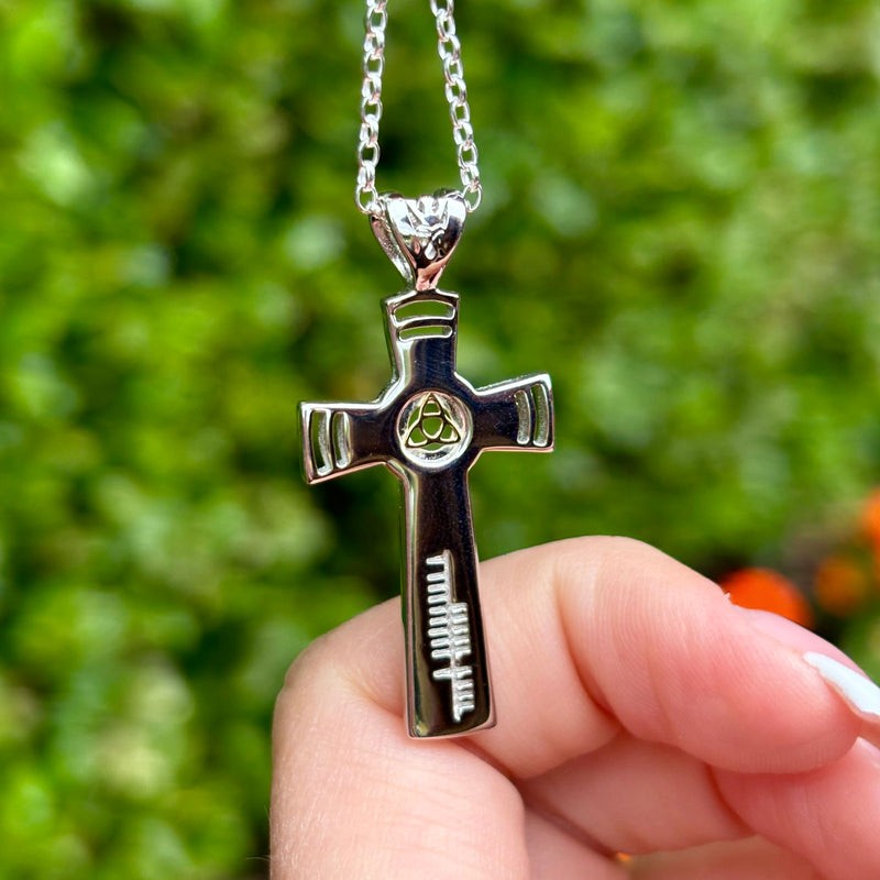 Luxury Ogham Trinity Faith Cross