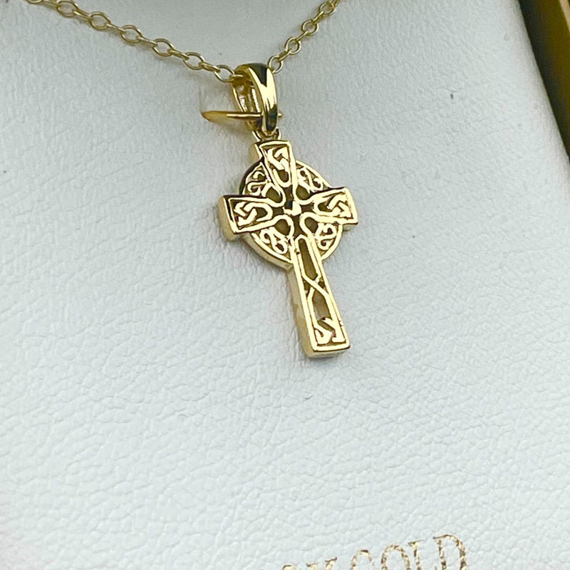 Very Small 10K Gold Small Celtic Cross