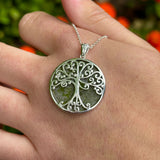 Colgante Árbol de la Vida de Mármol de Connemara con Plata Esterlina Irlandesa