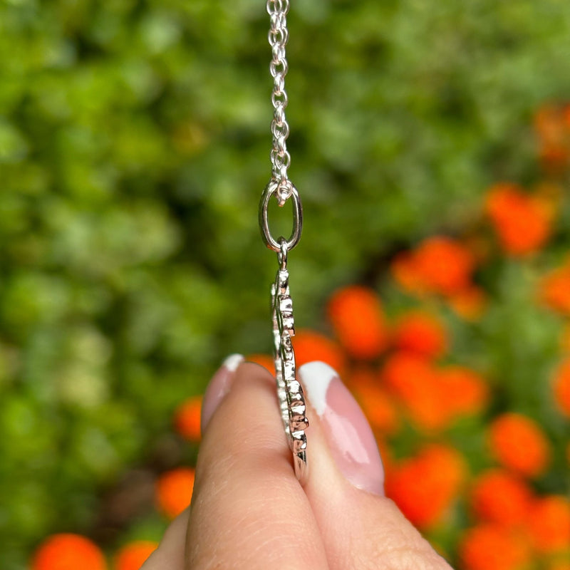 Claddagh Necklace in Sterling Silver with Rose Gold