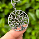 Collar de Plata de Ley y Marquesita con Árbol de la Vida