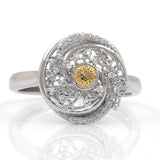 Solstice Ring with 18K Gold Bead