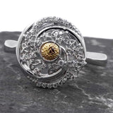 Solstice Ring with 18K Gold Bead