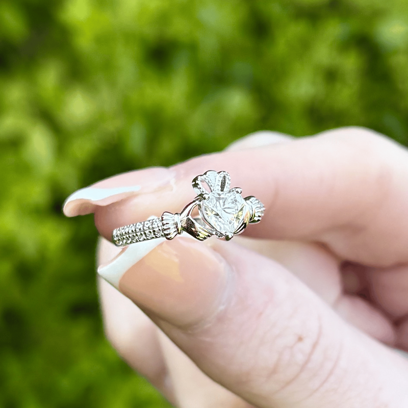 claddagh birthstone ring