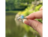 Anillo Claddagh de piedra natal de marzo