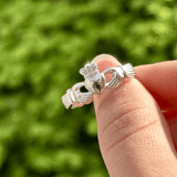 Sterling Silver Celtic Knot Claddagh Ring