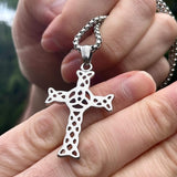 Trinity Knot Celtic Cross Necklace