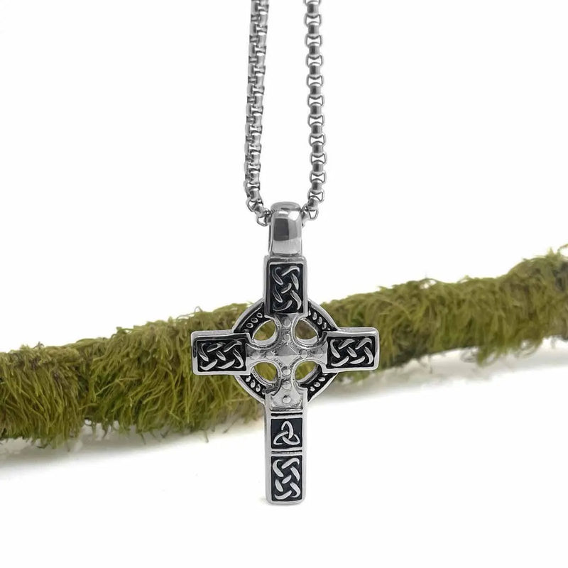 Large Cross Necklace Double Sided