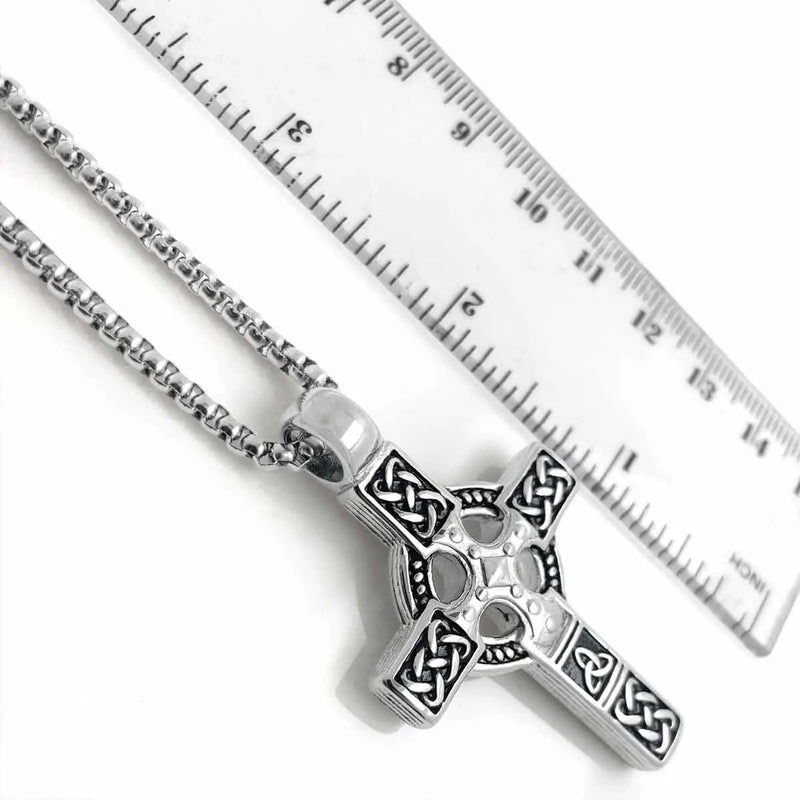 Large Cross Necklace Double Sided