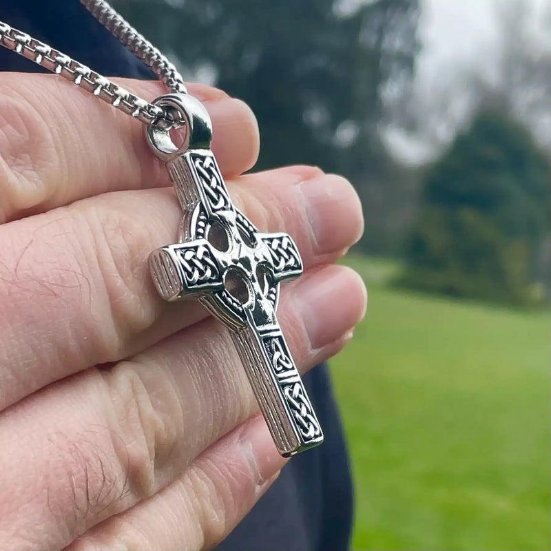 Large Cross Necklace Double Sided