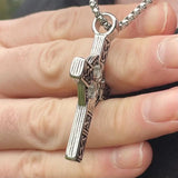 Large Cross Necklace Double Sided