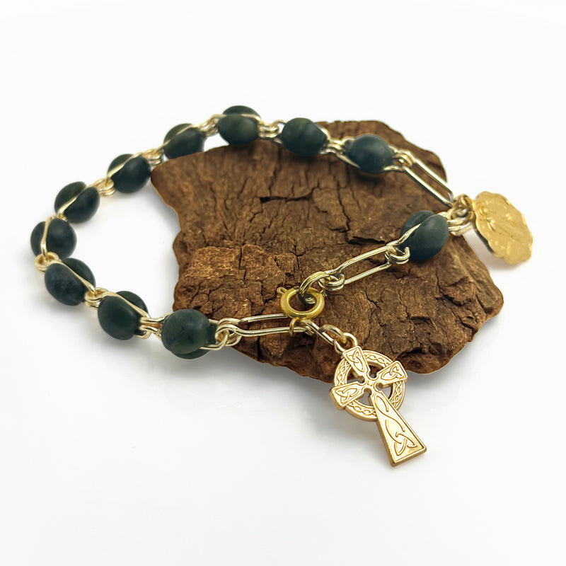Connemara Marble Rosary Bracelet
