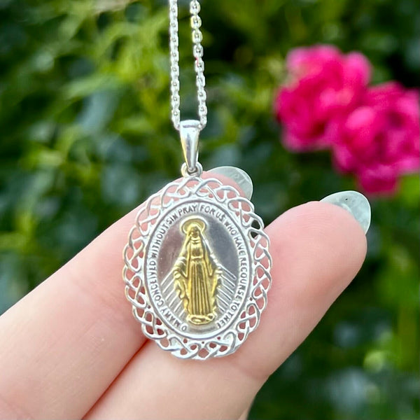 Two Tone 14k Gold Plated Miraculous