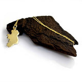 Gold Ireland Map Necklace