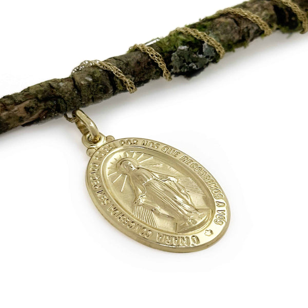 Medalla Milagrosa de Oro de 9 quilates de 30 mm