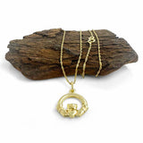 Collar Claddagh de oro de 9k