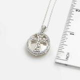 Sterling Silver Mother of Pearl Celtic Cross Necklace