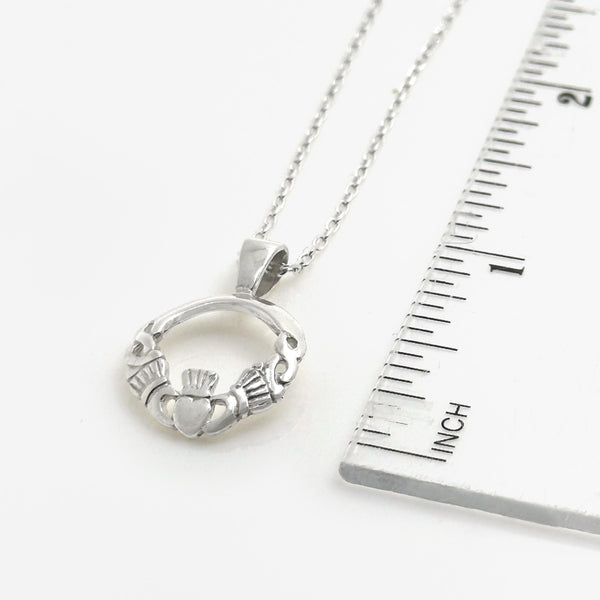 Claddagh necklace in Sterling Silver with Rose Gold