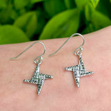 Sterling Silver Marcasite St. Brigids Cross Earrings